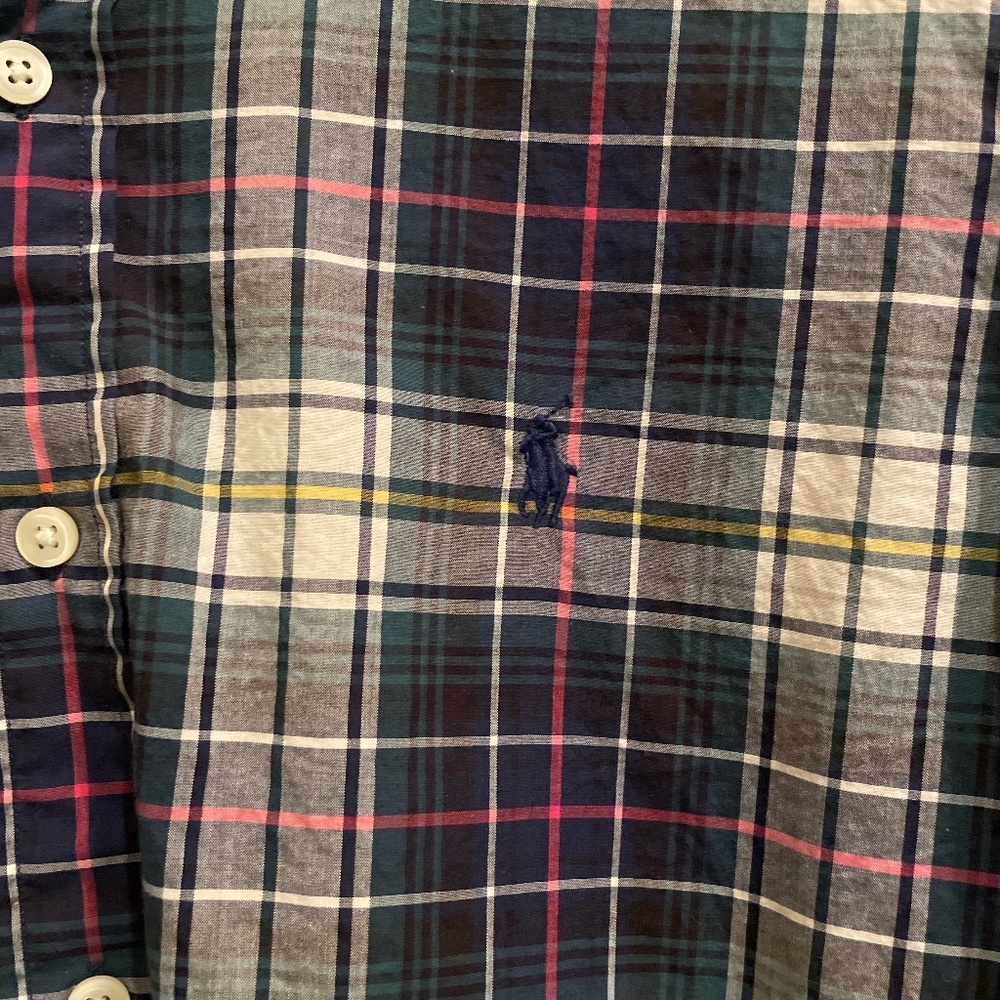 Ralph Lauren Men's Plaid Button Down Shirt -Size Medium